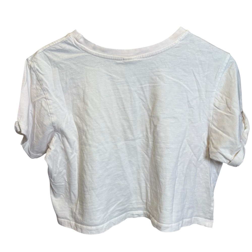 White Graphic Crop Top - Picture 6 of 13